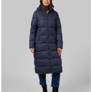 Long Puffer Coat w/ Detachable Hood